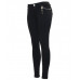 New Ladies Womens Black Stretchy Chain Zip Diamante Skinny Jeggings Jean Legging