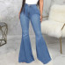 Bell Bottom Jeans for Women High Waisted Ripped Flared Denim Pants Slim Trousers