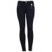 New Ladies Womens Black Stretchy Chain Zip Diamante Skinny Jeggings Jean Legging