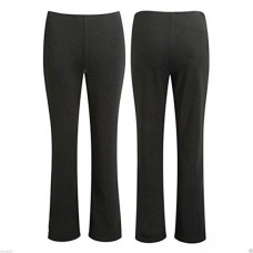 2 PACK WOMENS BOOTLEG TROUSERS STRETCH LADIES SOFT RIBBED PULL ON PANTS BOTTOMS