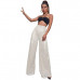 Womens Sequin Wide Leg Trousers High Waist Glitter Party Cocktail Solid Pants