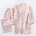 2PCS  Japanese Kimono Pajamas Set  Yukata Japan Sweat Steaming Suit Clothing