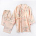 2PCS  Japanese Kimono Pajamas Set  Yukata Japan Sweat Steaming Suit Clothing