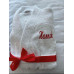 Personalised Unisex White Towelling Bath Robe/Dressing Gown/House Coat