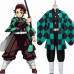 Demon Slayer Kimetsu No Yaiba Kamado Tanjiro Cosplay Costume Wig Kimono Outfits