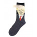 President Donald Trump Grey Socks with 3D Fake Blonde Hair - Funny New