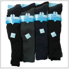 1,3,6 Pairs Mens Gents Long Hose Ribbed Grip Cotton Knee High Socks 6-11 