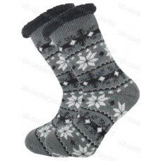 Mens Thermal Socks 4.7 Tog Fleece Sherpa Lining Slipper Gripper Bed 6-11 Socks