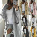 Ladies Chunky Knit Sweater Open Front Pocket Coat Long Cardigan Coat Tops Jacket