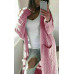 Ladies Chunky Knit Sweater Open Front Pocket Coat Long Cardigan Coat Tops Jacket