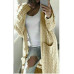 Ladies Chunky Knit Sweater Open Front Pocket Coat Long Cardigan Coat Tops Jacket