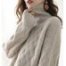 Autumn and Winter High Collar Cashmere Sweater Women's Base Wool Sweater