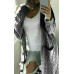 Ladies Chunky Knit Sweater Open Front Pocket Coat Long Cardigan Coat Tops Jacket