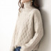 Autumn and Winter High Collar Cashmere Sweater Women's Base Wool Sweater