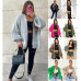 Women Chunky Knitted Oversize Cardigan Ladies Balloon Sleeve Long Short Cardigan