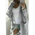 Ladies Chunky Knit Sweater Open Front Pocket Coat Long Cardigan Coat Tops Jacket