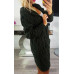 Womens Ladies Chunky Cable Knitted Oversized Longline Hooded Cardigan Cape Top